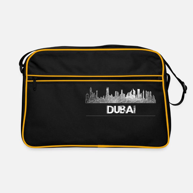 Dubai Sykline grau Retro Tasche