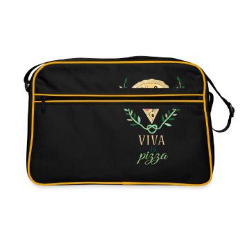 Viva la pizza - Sac Retro - noir/or - Devant