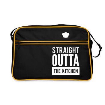 Drôle Cool Straight Outta la cuisine - Sac Retro - noir/or - Devant