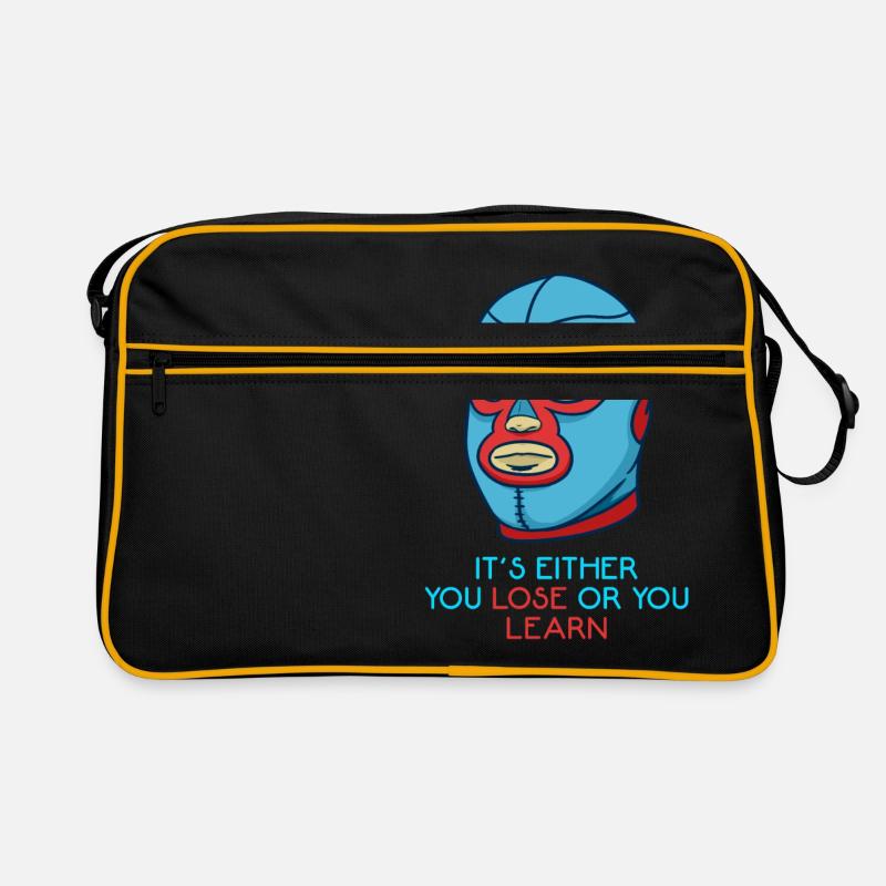 Entweder du verlierst oder du lernst Retro Tasche