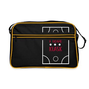J'aime KLASK - Game Game - Sac Retro - noir/or - Devant
