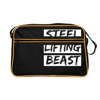 Steel Lifting Beast entraînement Gym - Sac Retro - noir/or - Devant