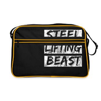 Steel Lifting Beast entraînement Gym - Sac Retro - noir/or - Devant