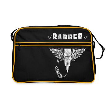 Barber shop barbers barber shirt gift beard - Retro Bag - black/gold - Front