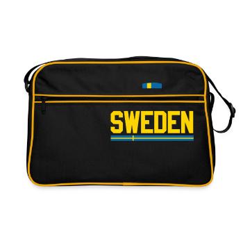 Drapeau du Championnat du monde de fan de football de Suède - Sac Retro - noir/or - Devant