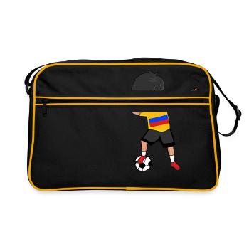 Colombia football fan gift - Retro Bag - black/gold - Front