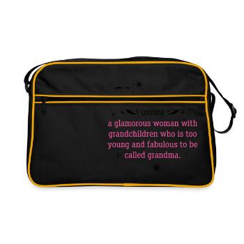 Glam-Ma = Grand-mère glamour - poison - Sac Retro - noir/or - Devant