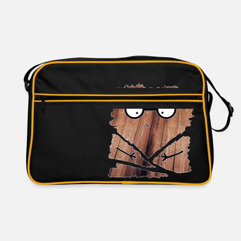 3D visage déchiré Smylie 3D 3D bois 3D 3D 3D 3D Sac Retro