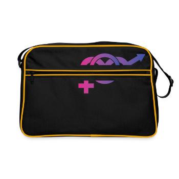 Bisexual T-Shirt - Bisexual - Bi - LGBT - CSD - Retro Bag - black/gold - Front