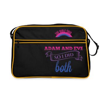 Bisexual T-Shirt - Bisexual - Bi - LGBT - CSD - Retro Bag - black/gold - Front
