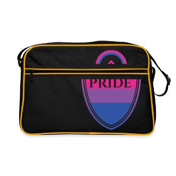 Bisexual T-Shirt - Bisexual - Bi - LGBT - Brand - Retro Bag - black/gold - Front