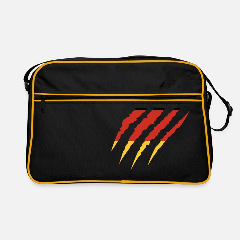 Deutschland - Retro Tasche - Schwarz/Gold