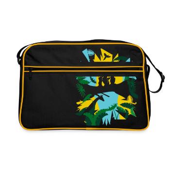 Gorille de la jungle - Sac Retro - noir/or - Devant