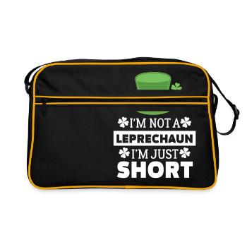 Cool, ich bin kein Kobold, ich bin nur kurz T-Shirt - Retro Tasche - Schwarz/Gold - Vorne