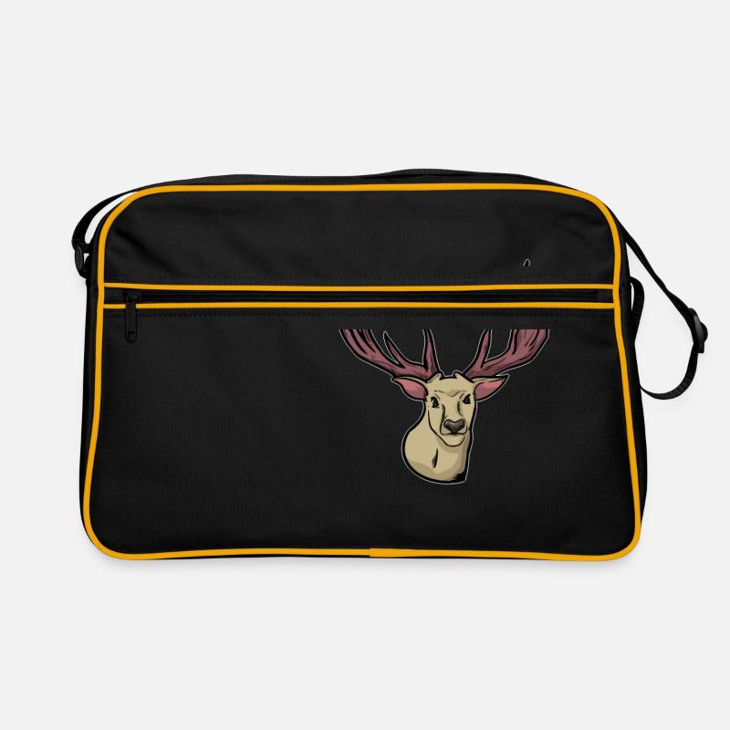 Unheimlich - Rentier - Hirsch - Hirschgeweih Retro Tasche