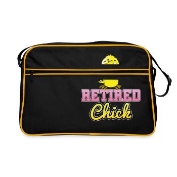 Retired Chick - Retro Bag - black/gold - Front
