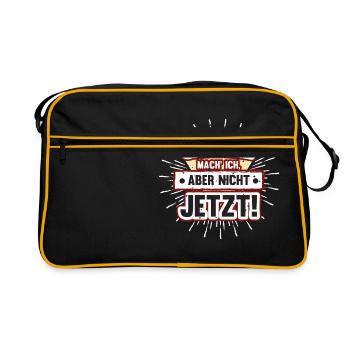 Oui, mais pas marrant - Sac Retro - noir/or - Devant
