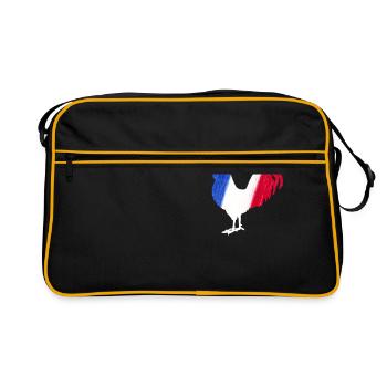 Chemise de football coq drapeau France - Sac Retro - noir/or - Devant