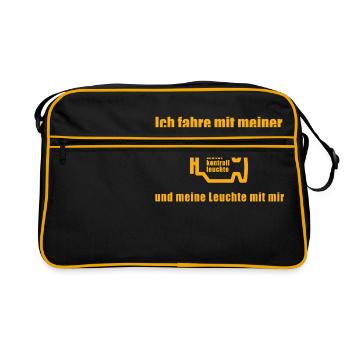I drive with my engine indicator light - Retro Bag - black/gold - Front