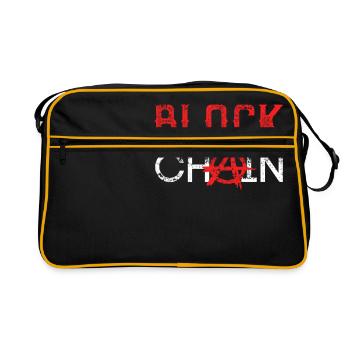 Blockchain Technologie Crypto - Sac Retro - noir/or - Devant