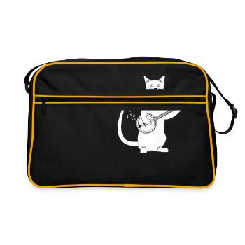Banjo Cats Western Shirt Square Dance Gift - Retro Bag - black/gold - Front