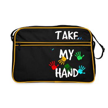 Take my hand - Retro Bag - black/gold - Front