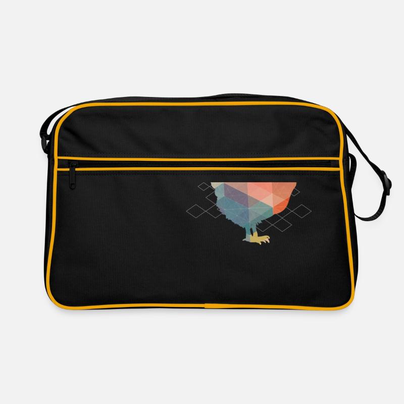 Polygon Huhn Retro Tasche