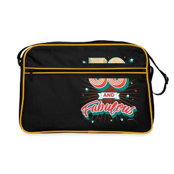 50e anniversaire 50 ans vintage 1968 cadeau - Sac Retro - noir/or - Devant