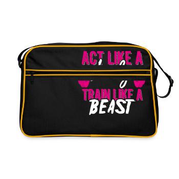 Fitness Gym - Retro Bag - black/gold - Front