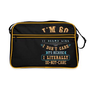 I'm 60 Years Old - Retro Bag - black/gold - Front