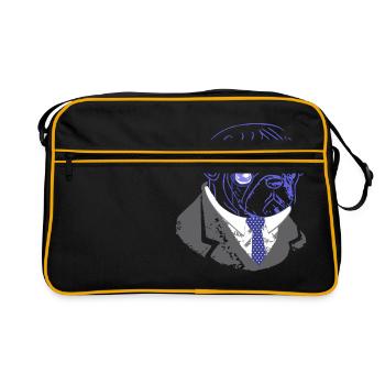 Chiens chiens chien chien chien cadeau - Sac Retro - noir/or - Devant