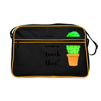 You Can Not Touch This - Cactus - Retro Bag - black/gold - Front