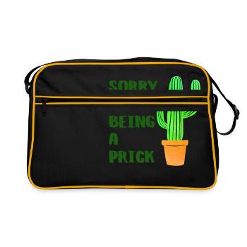 Sorry For Being A Prick - Cactus - Retro Bag - black/gold - Front