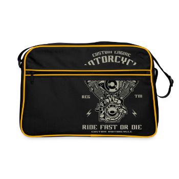Custom Engine - Sac Retro - noir/or - Devant