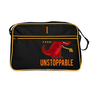 T-Rex I'm not stopping Funny - Retro Bag - black/gold - Front