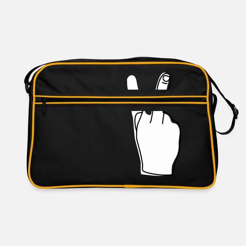 Giving the finger - Sarcastic Provocative Retro Tasche