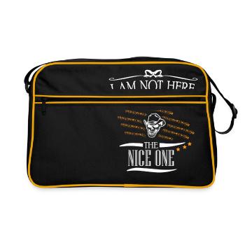 not nice nasty mean nasty annoyed dishonest - Retro Bag - black/gold - Front