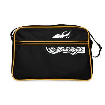 Turbo boost pressure T-shirt tuner Gechenk turbocharger - Retro Bag - black/gold - Front