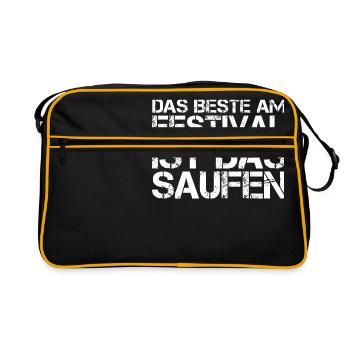 Festival - Retro Tasche - Schwarz/Gold - Vorne