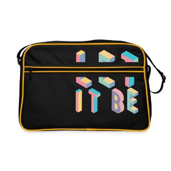 Lett it be, typographie - Sac Retro - noir/or - Devant