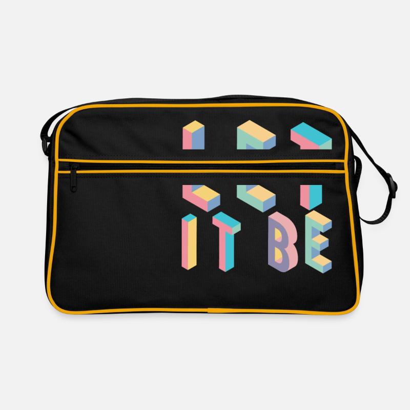 Lett it be, typography Retro Bag