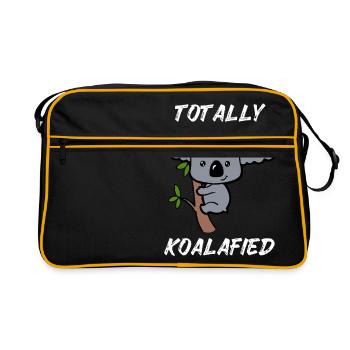 Doux Koala petit bébé Koala Eucalyptus - Sac Retro - noir/or - Devant