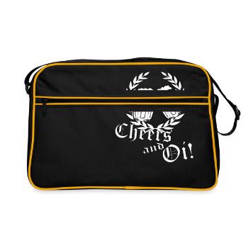 cheers and oi skinhead beer laurel wreath t-shirt - Retro Bag - black/gold - Front