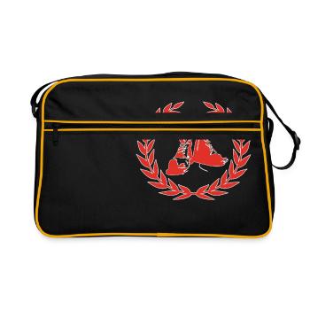 Bottes de combat Oi Ska Punks Skinhead Motif - Sac Retro - noir/or - Devant