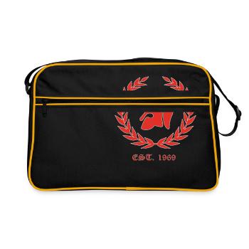 Trojan Skinheads Punk Oi 1969 SKA laurel wreath - Retro Bag - black/gold - Front