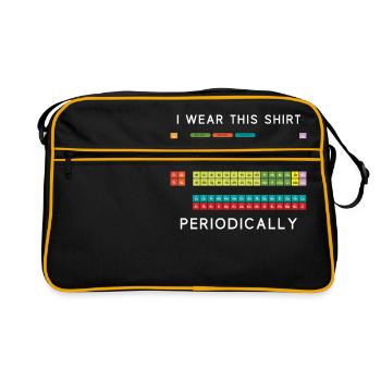 Chemiker Element Studium Chemie Witz Spaß Geschenk - Retro Tasche - Schwarz/Gold - Vorne