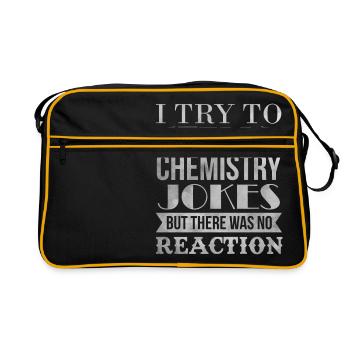 Geek Geek chimie blague science réaction drôle - Sac Retro - noir/or - Devant