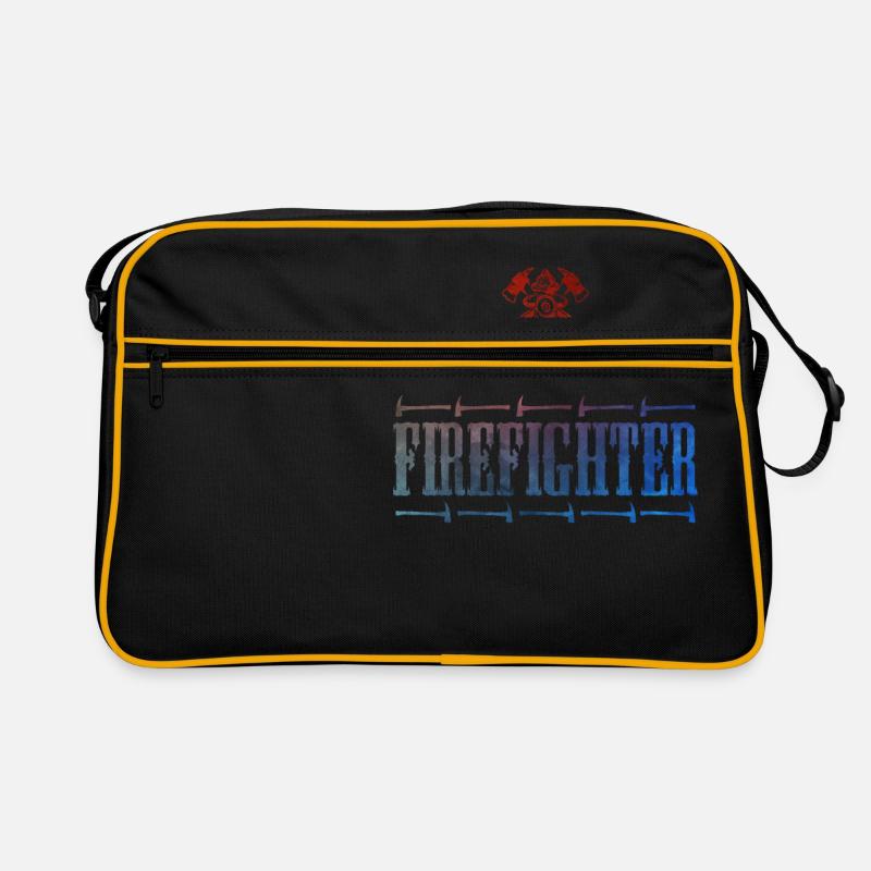 Firefighters Fire Fire Rescuer Hero Helper Retro Bag