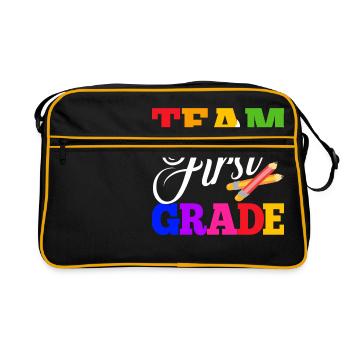 Team 1st 1st Grade Back to School - Retro Bag - black/gold - Front
