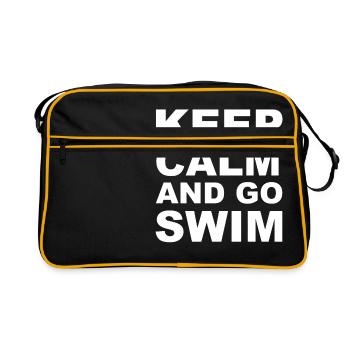 Stay calm and go swimming! - Gift - Retro Bag - black/gold - Front